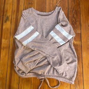 Long sleeve striped pink top